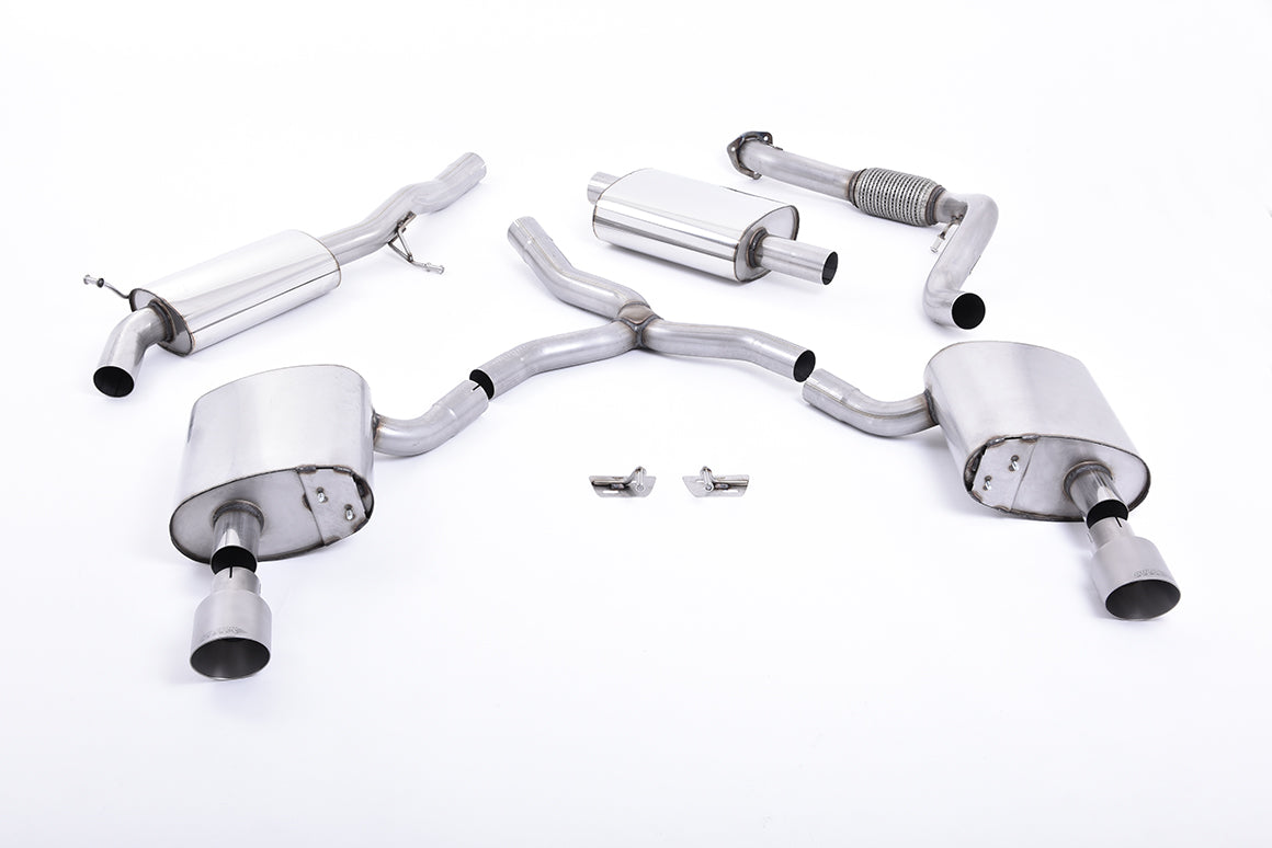 Milltek Sport Audi A4 Cat-back, Resonated, Dual GT-100 Titanium (SSXAU609)
