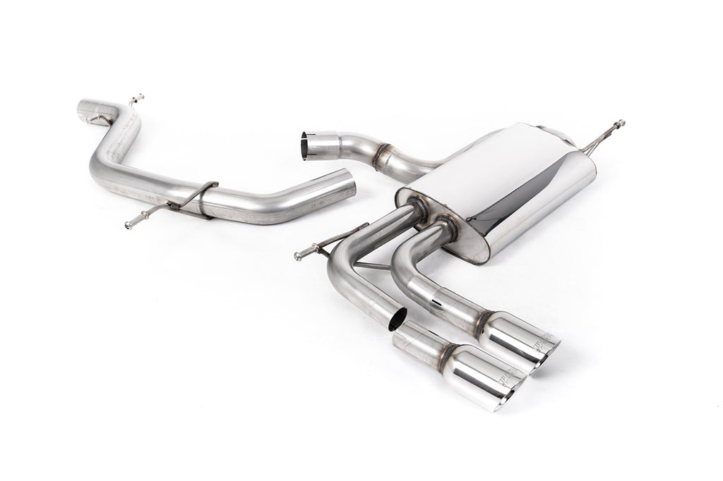 Milltek Sport Audi A3 Cat-back, Non-Resonated, GT-80 Polished (SSXAU638)