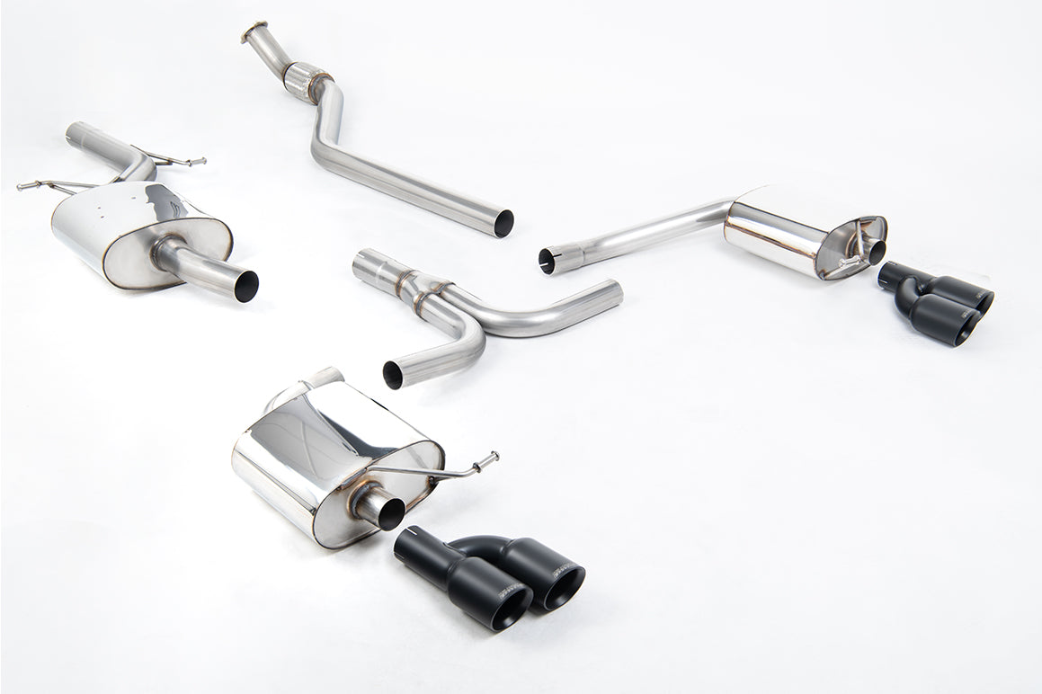 Milltek Sport Audi A4 Cat-back, Quad Cerakote Black (SSXAU661)