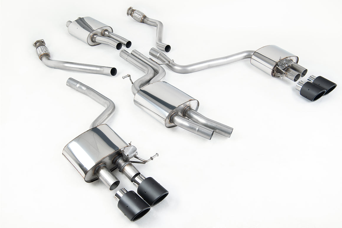 Milltek Sport Audi SQ5 Cat-back, Quad JET-100 Carbon (SSXAU671)