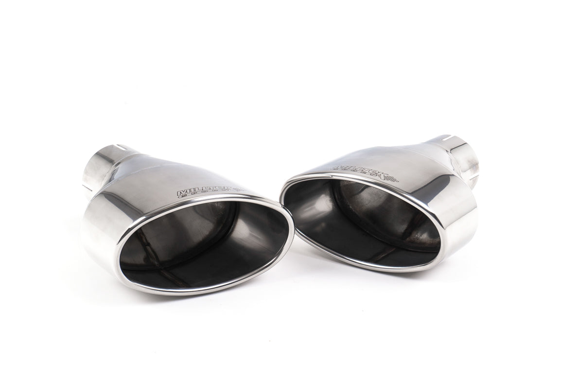 Milltek Sport Cat-back - Audi TT Mk3 - Cat Back Resonated with Polished Oval Trims