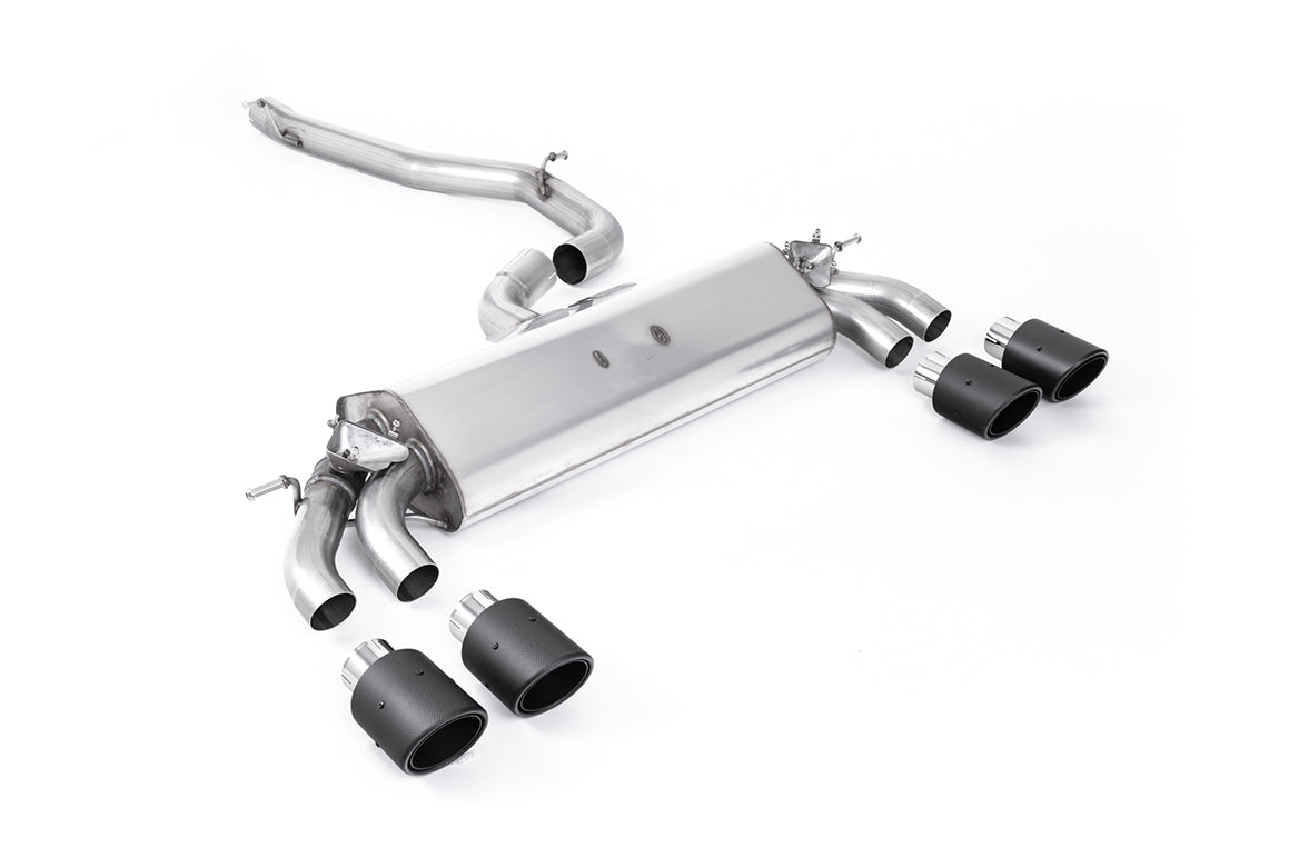 Milltek Sport Audi S3 Cat-back, GPF Back, Non-Resonated, Quad Carbon (SSXAU773)