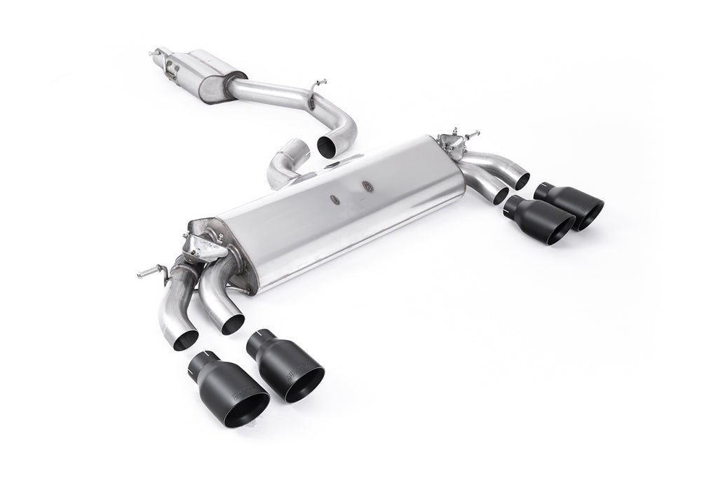 Milltek Sport Audi S3 Cat-back, GPF Back, Resonated, Quad Cerakote Black (SSXAU774)