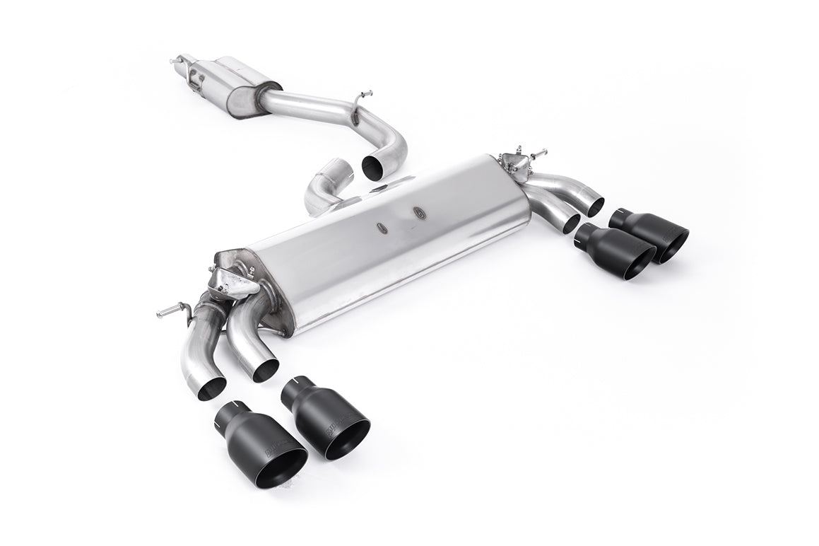 Milltek Sport Audi S3 Cat-back, GPF Back, Resonated, Quad Cerakote Black (SSXAU774)