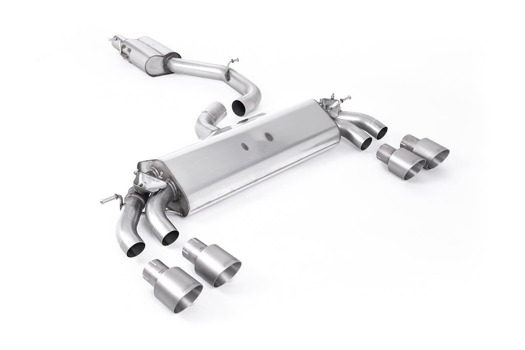 Milltek Sport Audi S3 Cat-back, GPF Back, Resonated, Quad Titanium (SSXAU776)