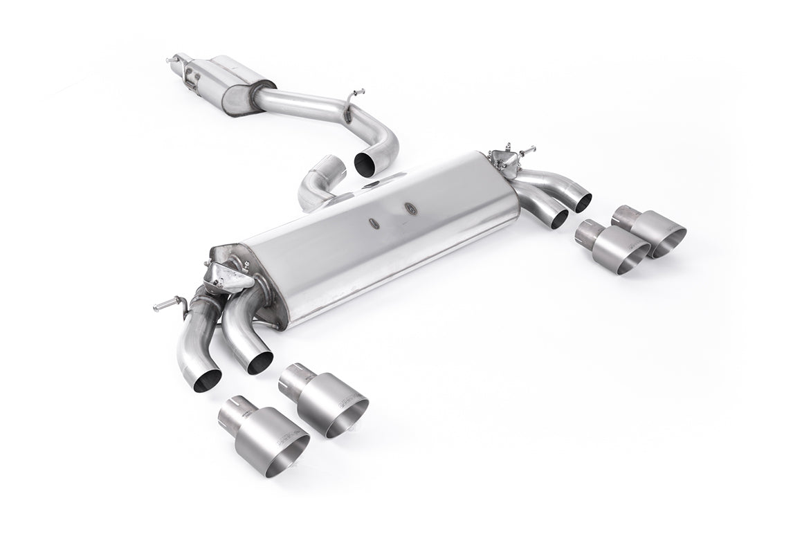 Milltek Sport Audi S3 Cat-back, GPF Back, Resonated, Quad Titanium (SSXAU776)