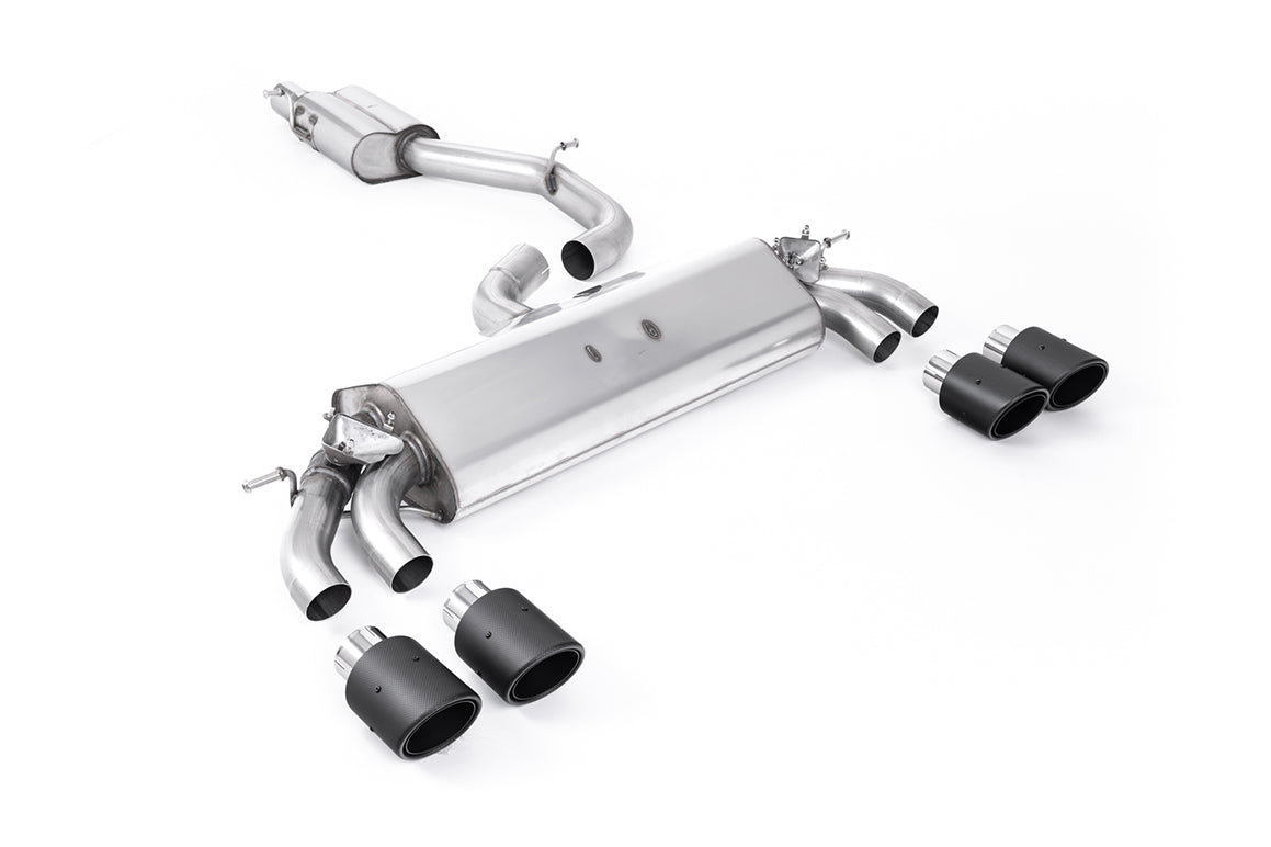 Milltek Sport Audi S3 Cat-back, GPF Back, Resonated, Quad Carbon (SSXAU780)