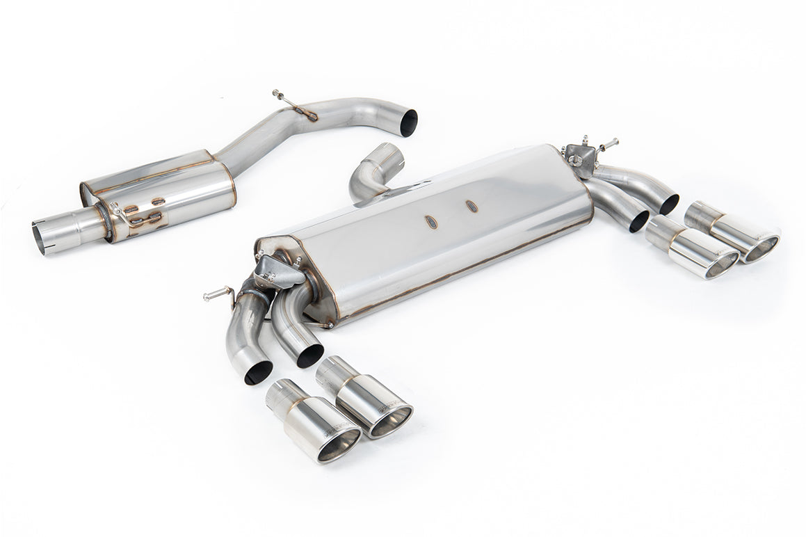 Milltek Sport Audi S3 Cat-back, GPF Back, Resonated, Quad Oval Polished (SSXAU781)