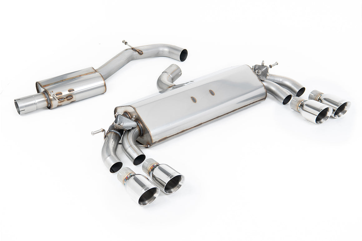 Milltek Sport Audi S3 Cat-back, GPF Back, Resonated, Quad Polished (SSXAU784)