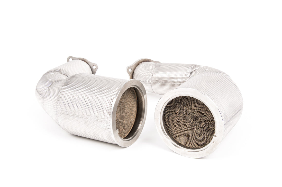 Milltek Sport Large-bore Downpipes - Audi RS4 / Audi RS5 - With 200 Cell HJS HQ High Flow Cats (Requires stage 2 ECU remap)