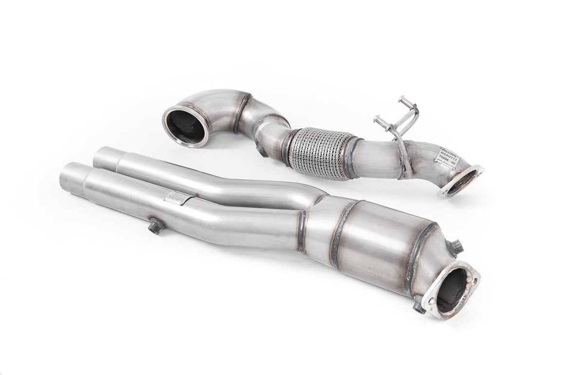 Milltek Sport Audi RS3 / RSQ3 / Audi TT Mk3 Large Bore Downpipe and Hi-Flow Sports Cat, Fits both OE and Milltek Sport