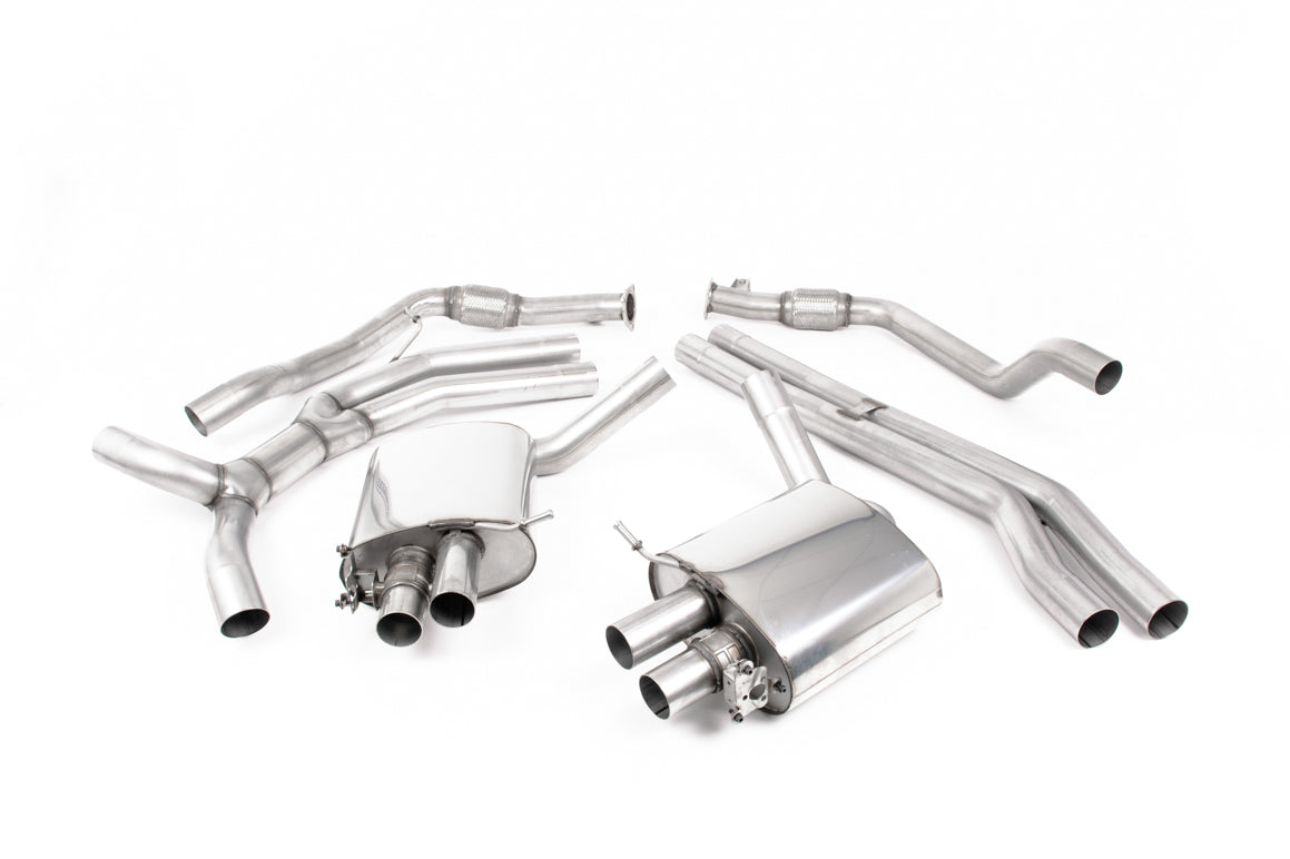 Milltek Sport Audi RS5 B9 Cat-back, Part-Resonated, Road+, Oval Titanium (SSXAU846)
