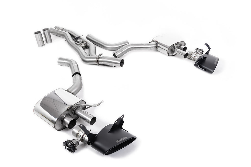 Milltek Sport Audi RS6 / RS7 Front Pipe-back, Twin Oval Cerakote Black, EC Approved (SSXAU863)