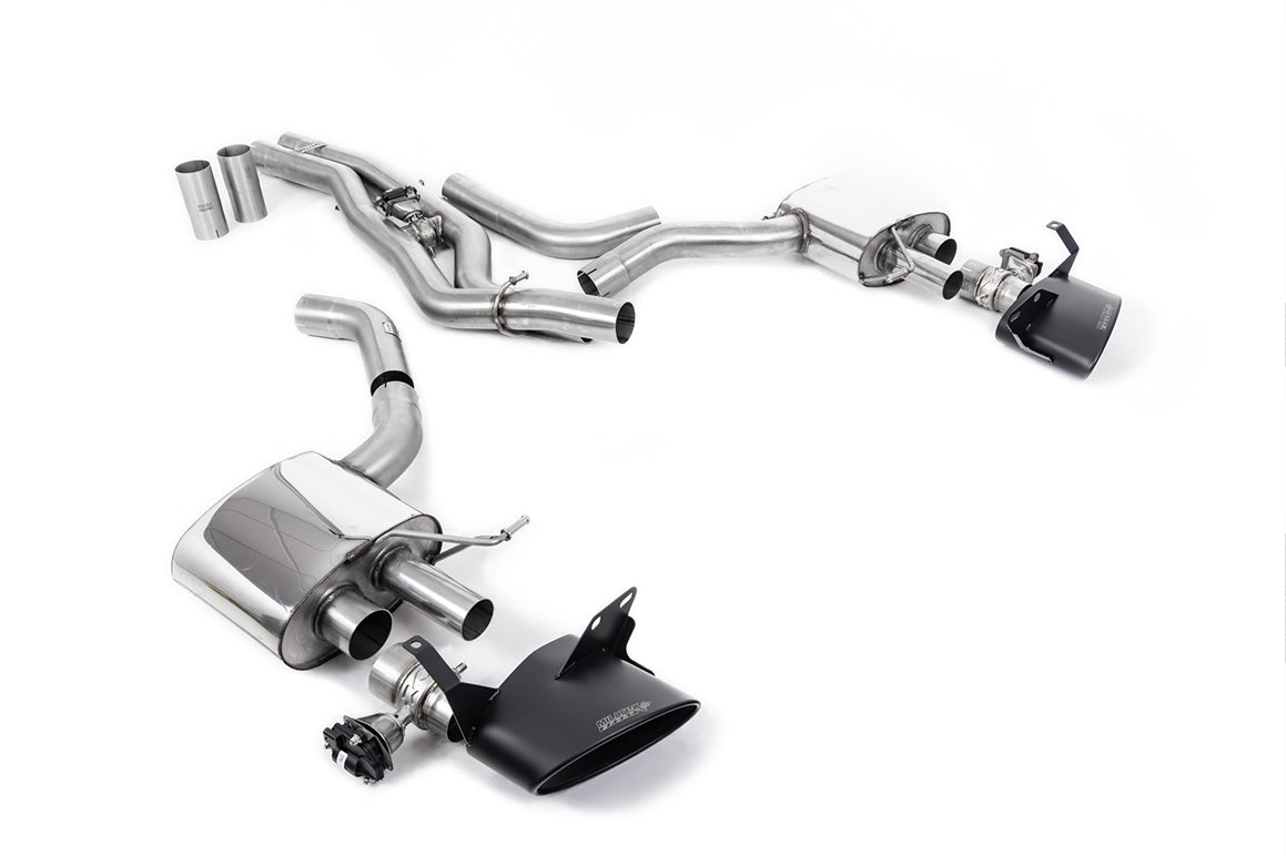 Milltek Sport Audi RS6 / RS7 Front Pipe-back, Twin Oval Cerakote Black, EC Approved (SSXAU863)