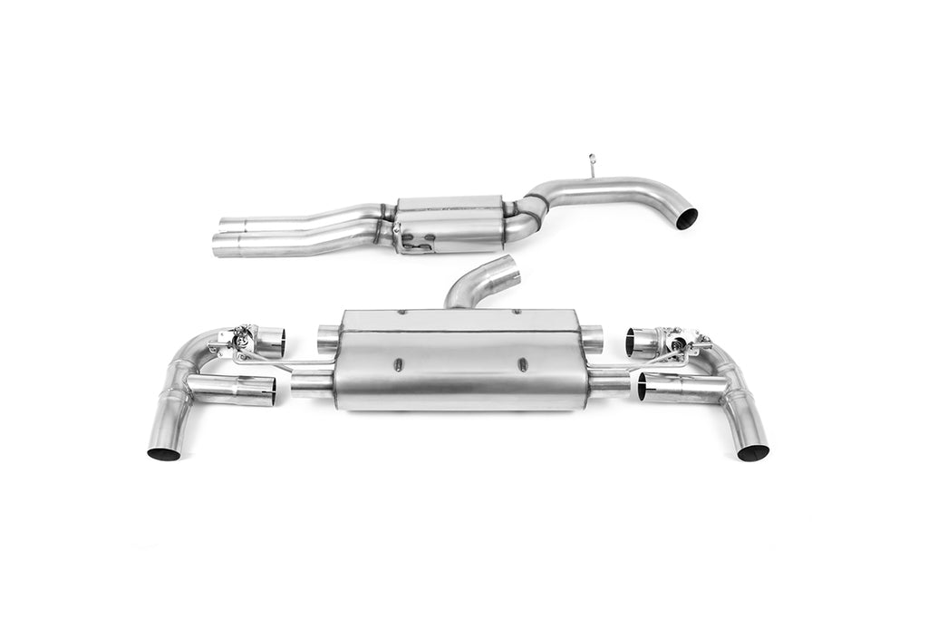 Milltek Sport Audi RS3 Cat-back, Resonated, Polished (SSXAU881)