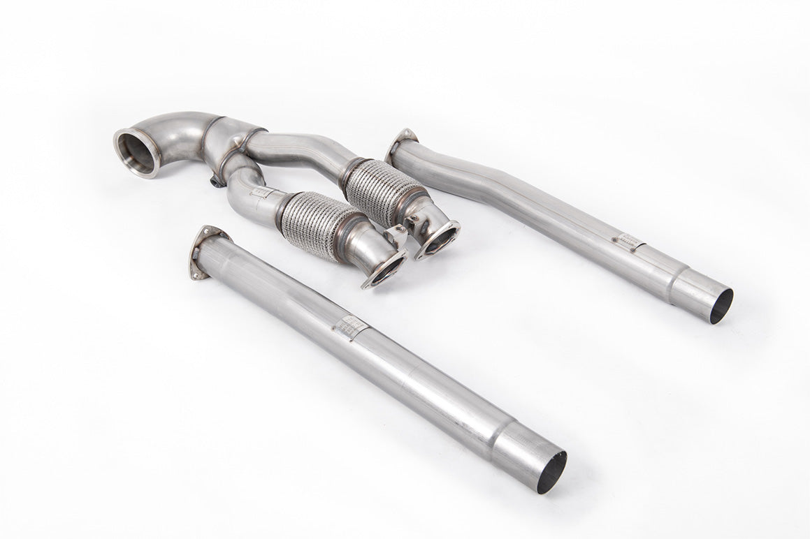Milltek Sport Large-bore Downpipe and De-cat - Audi RS3 - V2 Downpipe with Decat - Fits both OE and Milltek Sport Cat Back Systems - NOTE to Customers - Due to Design of Turbo Waste Gate fitting a decat can cause metallic rattle to be heard more than the 