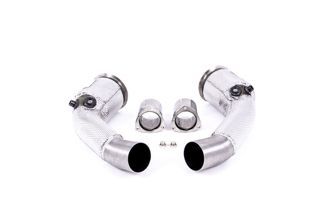 Milltek Sport Large-bore Downpipes and Cat Bypass Pipes - Audi RS6 / Audi RS7 / Audi S8 - Fits to OE Catback Back System - Requires Stage 2 ECU Software