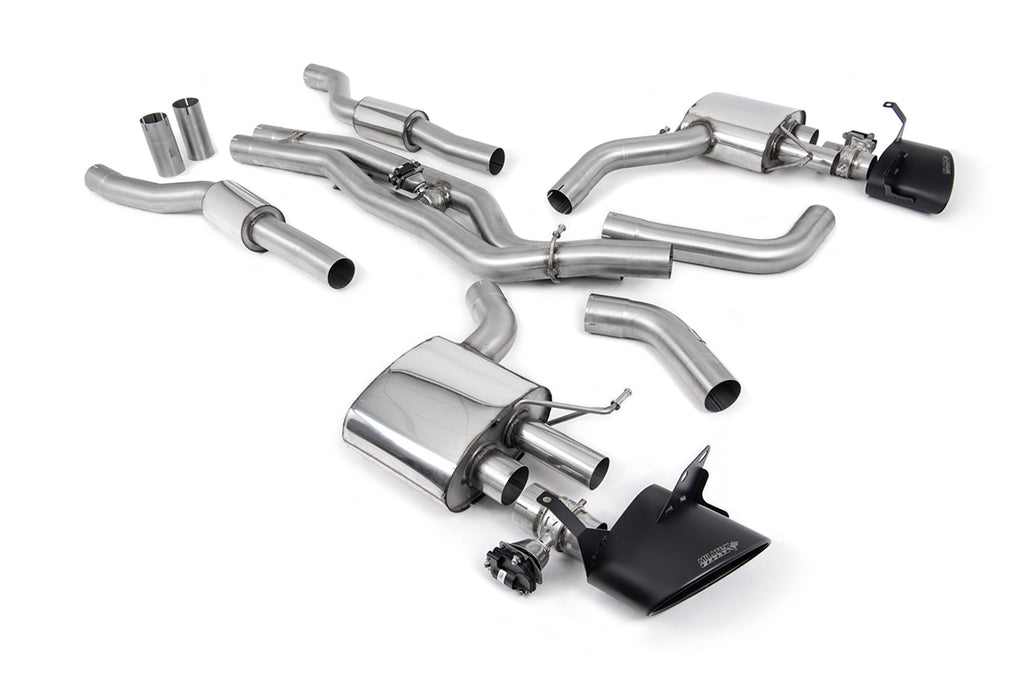 Milltek Sport Audi RS6 / RS7 Cat-back, Resonated Twin Oval Cerakote Black (SSXAU939)