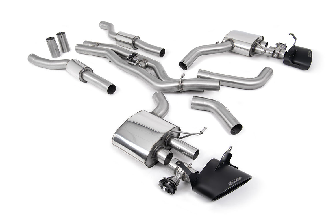 Milltek Sport Audi RS6 / RS7 Cat-back, Resonated Twin Oval Cerakote Black (SSXAU939)