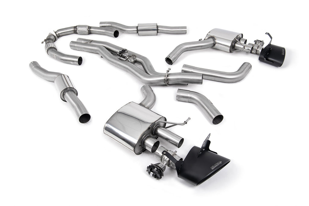 Milltek Sport Audi RS6 / RS7 Cat-back, Resonated Twin Oval Cerakote Black (SSXAU941)