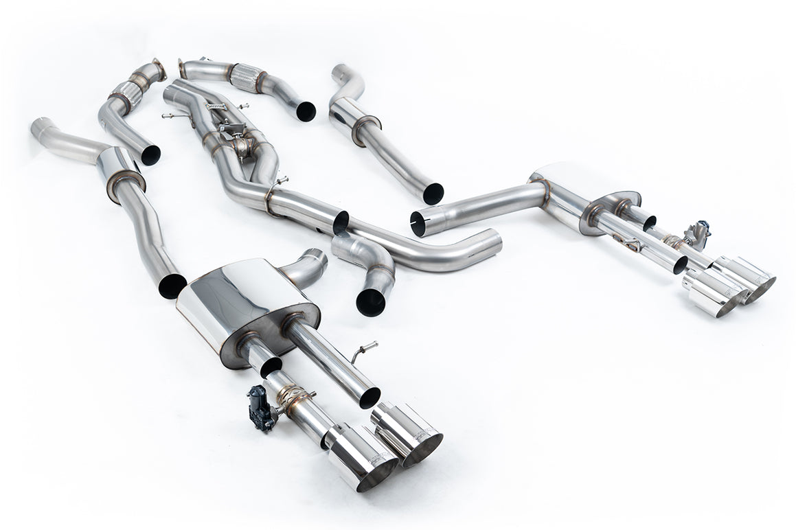 Milltek Sport Audi S8 D5 Cat-back, Resonated GT-115 Polished (SSXAU943)