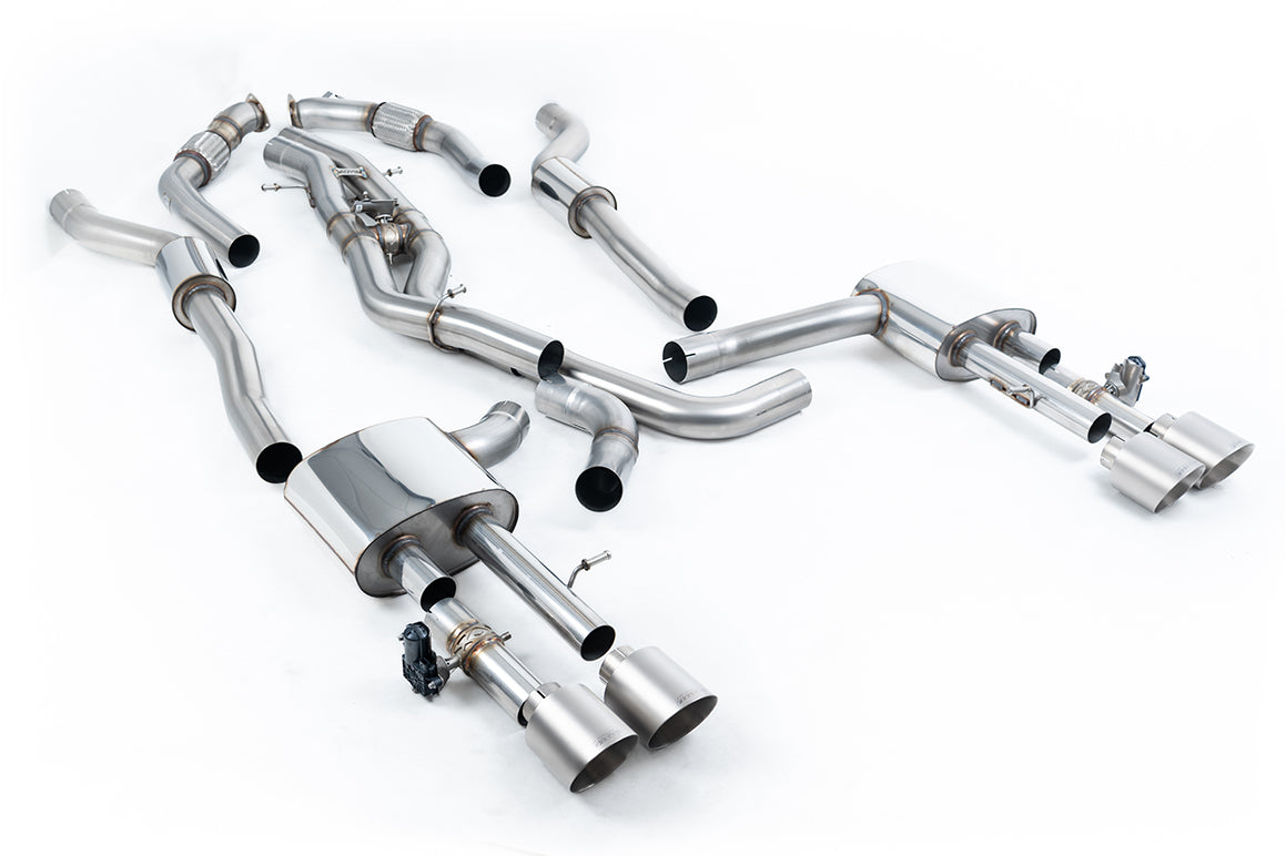Milltek Sport Audi S8 D5 OPF/GPF-back, Resonated GT-115 Titanium, ECE (SSXAU945)