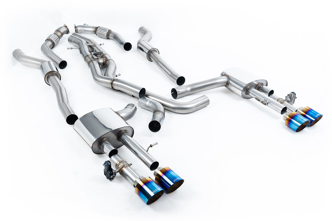 Milltek Sport Audi S8 D5 Cat-back, Resonated Burnt Titanium (SSXAU946)