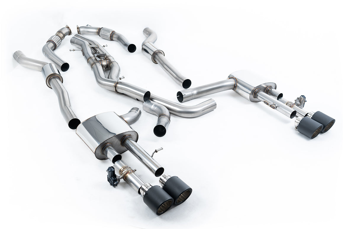 Milltek Sport Audi S8 D5 OPF/GPF-back, Resonated JET-115 Carbon, ECE (SSXAU947)