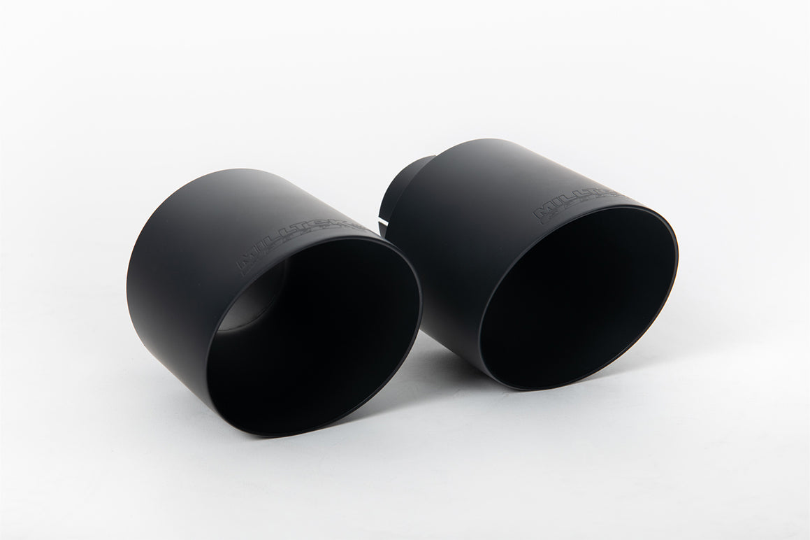 Milltek Sport Particulate Filter-back - Audi S8 - Non-Resonated (Louder) OPF/GPF Back System (Twin 80mm) with GT-115 Cerakote Black Trims (Does Not Require Cutting of the OE System)