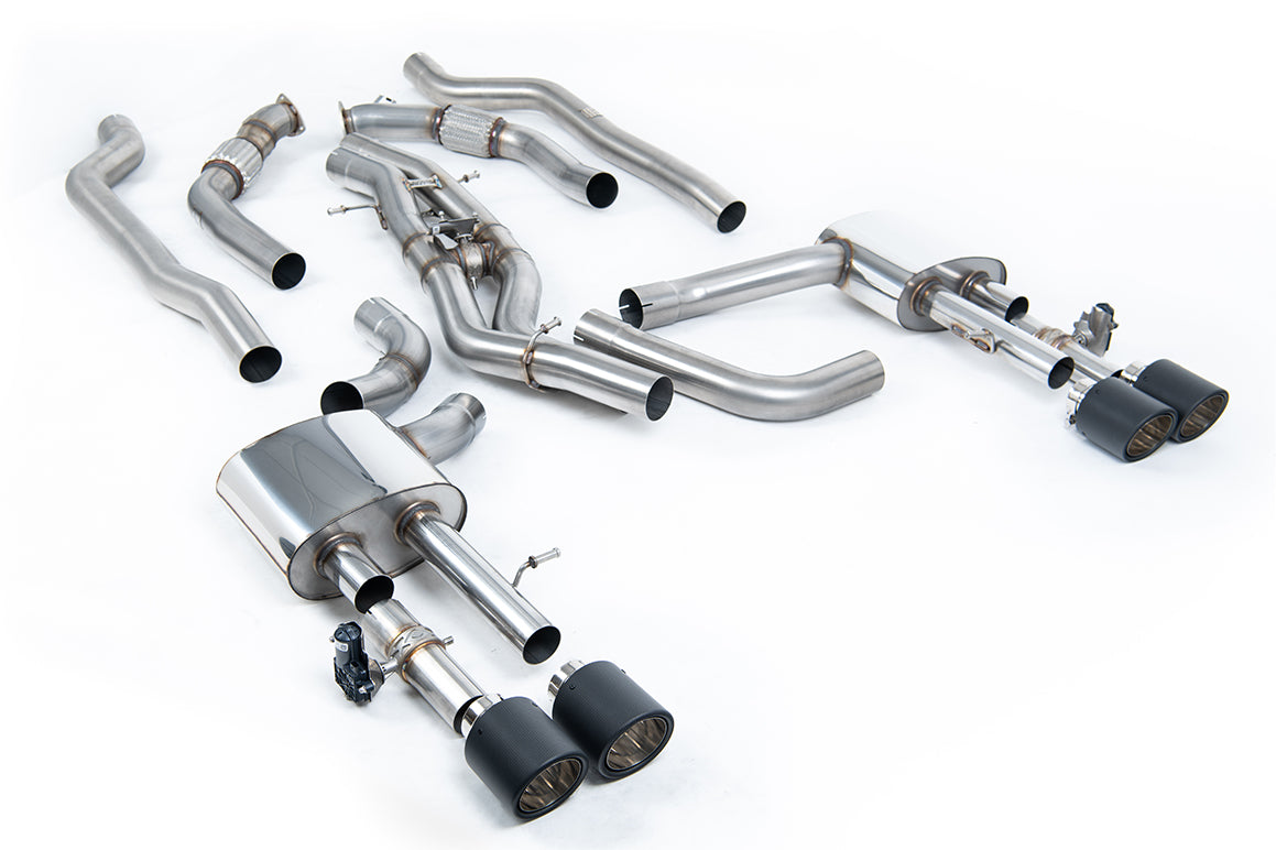 Milltek Sport Audi S8 D5 Cat-back, Non-Res JET-115 Carbon (SSXAU952)