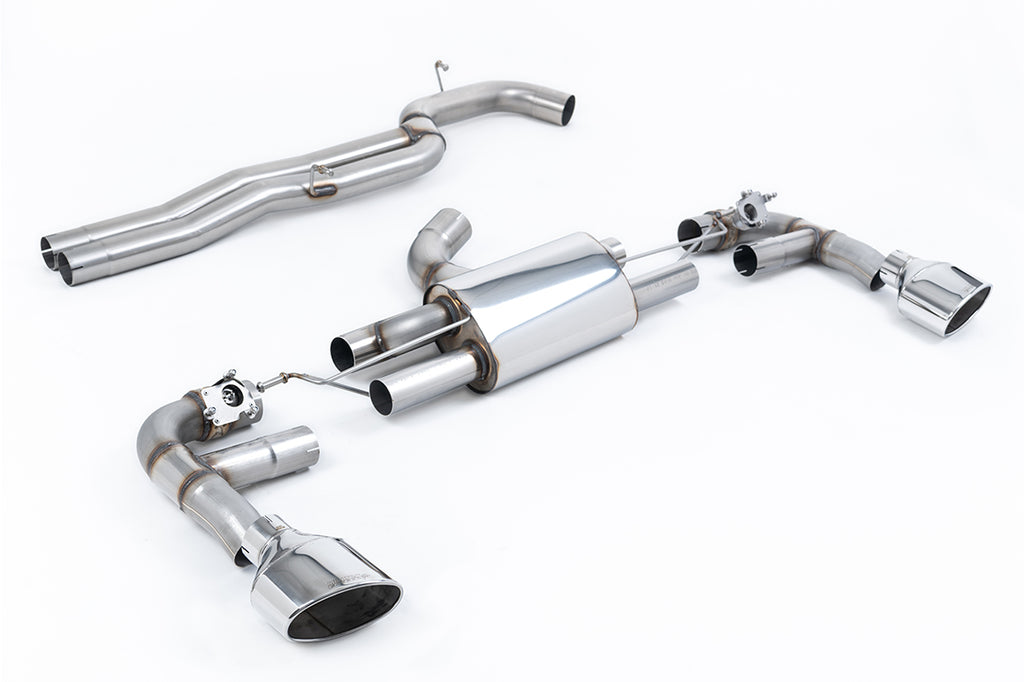 Milltek Sport Audi RS3 Cat-back, Non-Resonated, Race, Polished (SSXAU979)