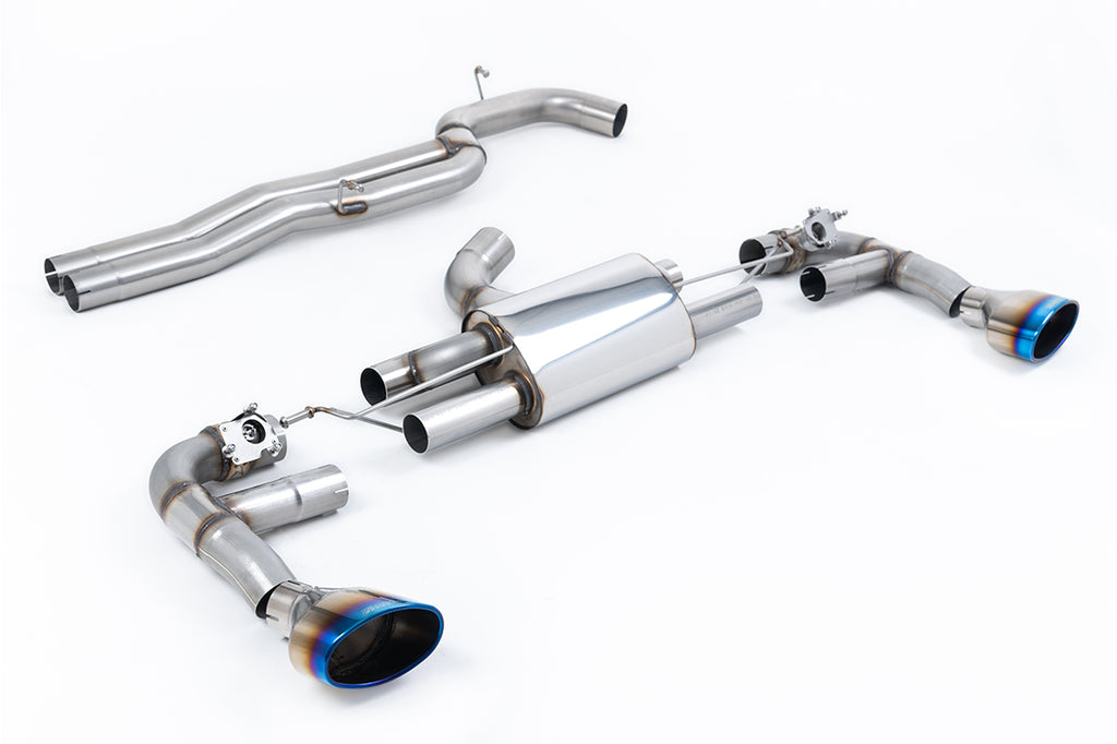 Milltek Sport Audi RS3 Cat-back, Non-Resonated, Race, Burnt Titanium (SSXAU981)
