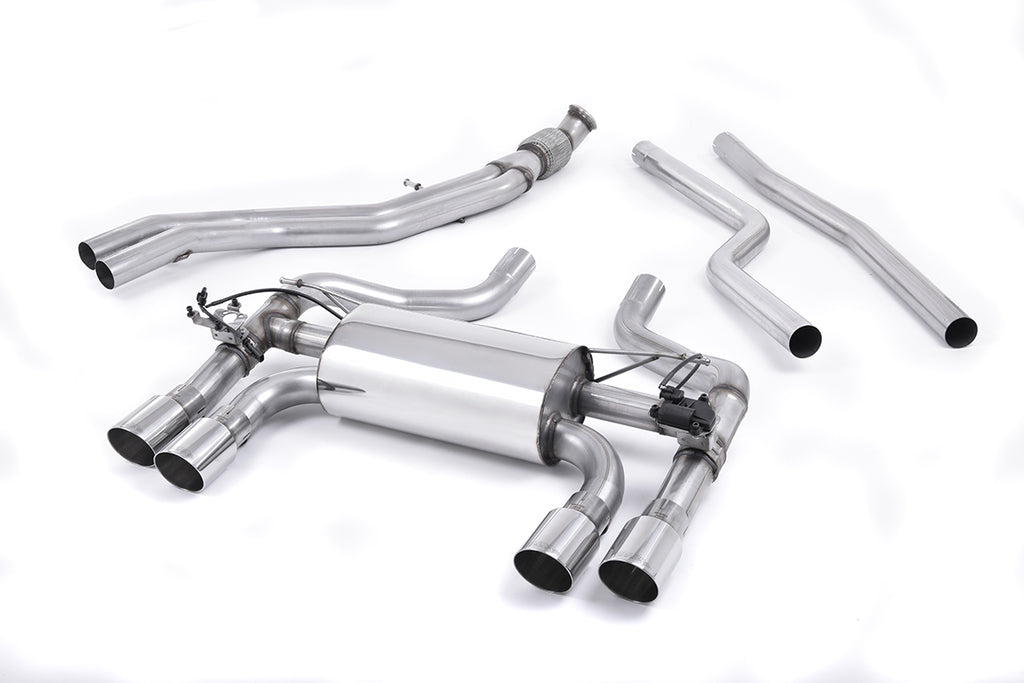Milltek Sport BMW 2 Series M2 Cat-back, Valved, Twin GT-90 Polished (SSXBM1033)