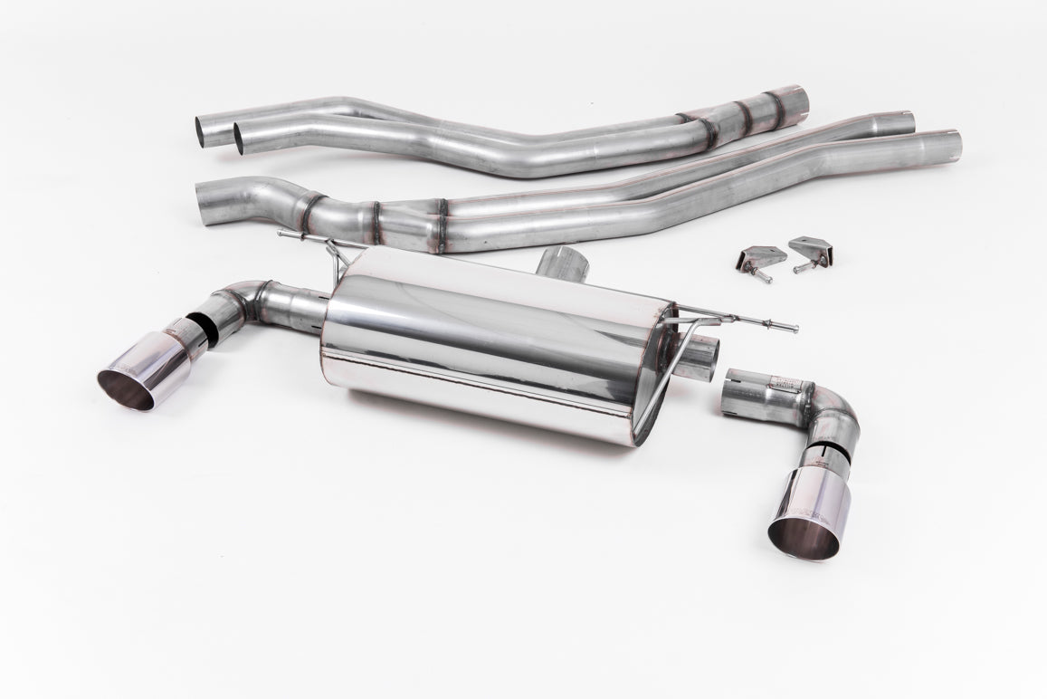 Milltek Sport BMW 1 Series Cat-back, Resonated, GT-90 Polished (SSXBM1040)