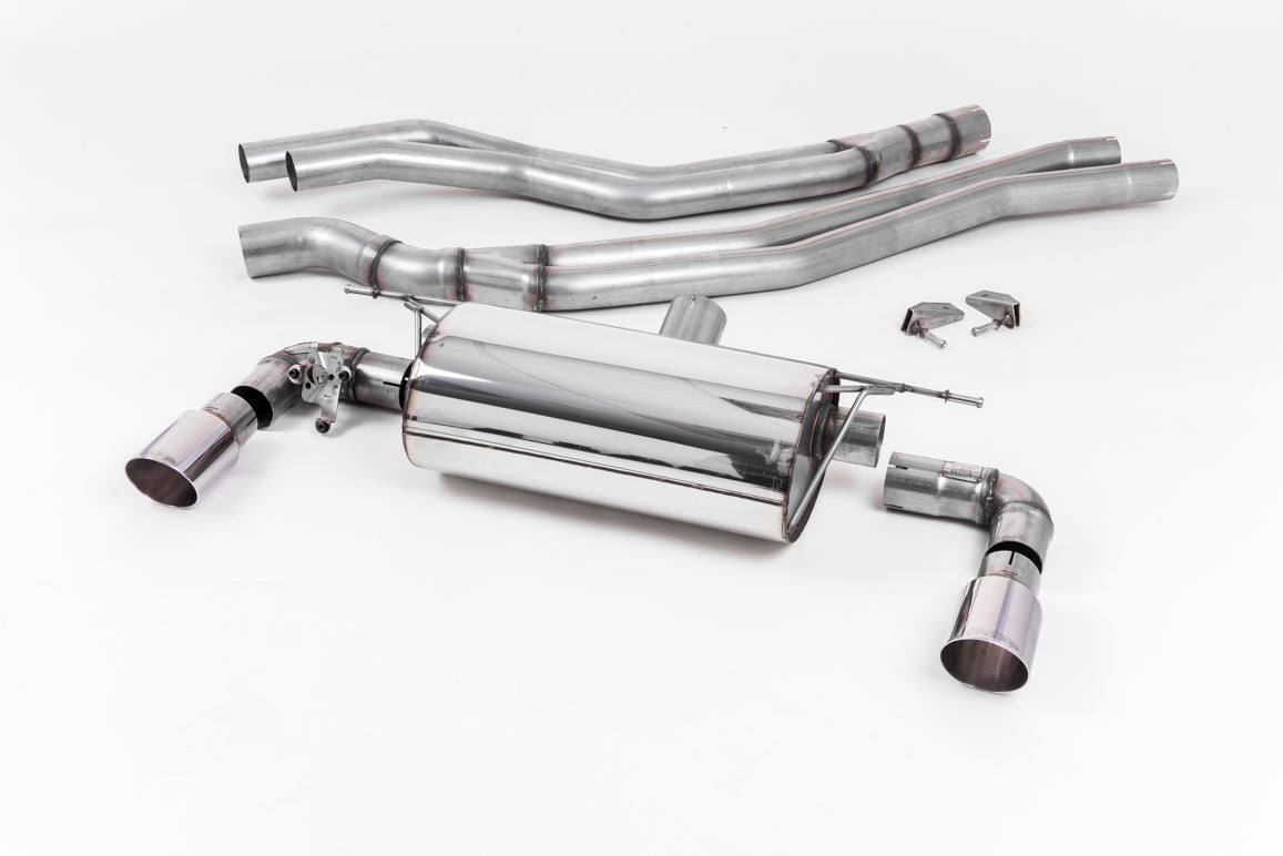 Milltek Sport BMW 1 Series Cat-back, Non-Resonated, Race, GT-90 Polished (SSXBM1046)