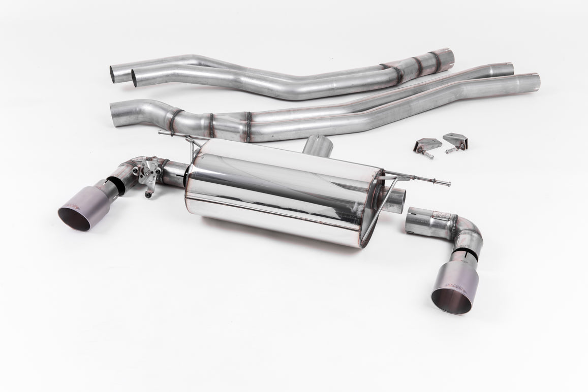 Milltek Sport BMW 1 Series Cat-back, Non-Resonated, Race, GT-90 Titanium (SSXBM1048)