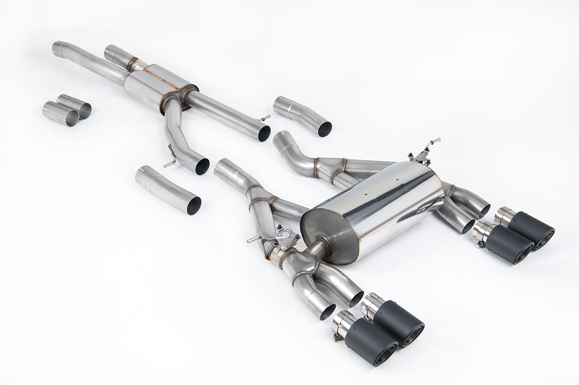 Milltek Sport BMW 3 Series / 4 Series Cat-back, Race, Carbon (SSXBM1063)