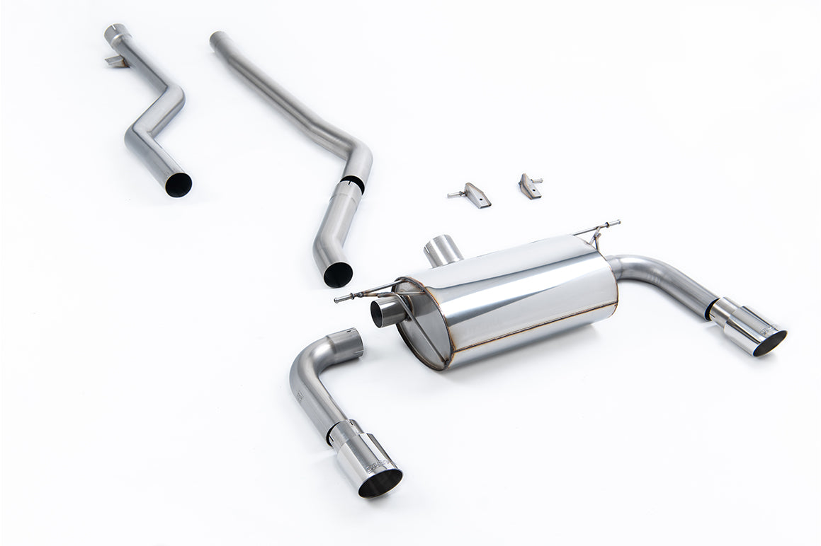 Milltek Sport BMW 3 Series Cat-back, Race, Dual GT-90 Polished (SSXBM1072)