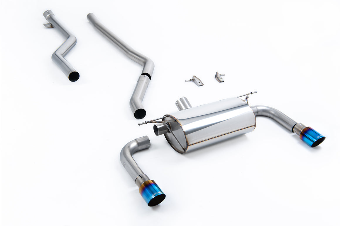 Milltek Sport BMW 3 Series Cat-back, Race, Dual GT-90 Burnt Titanium (SSXBM1075)