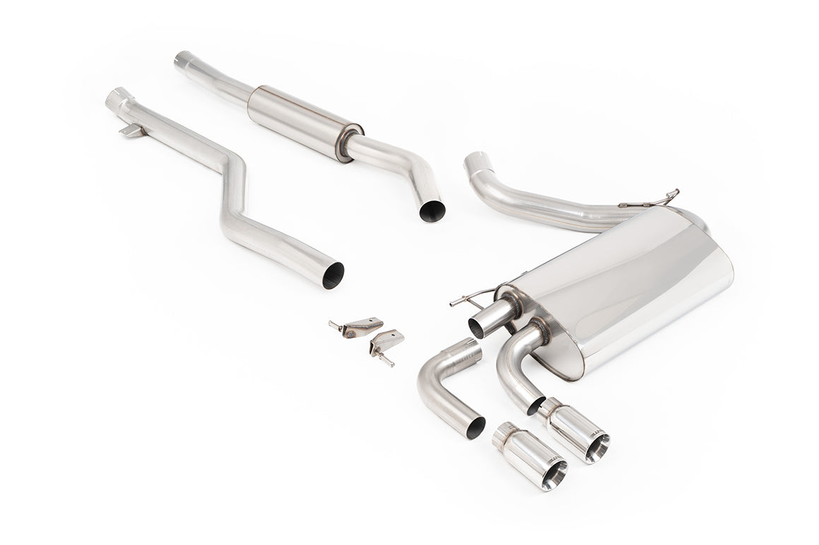 Milltek Sport BMW 3 Series Cat-back, Resonated, Twin GT-80 Polished (SSXBM1077)