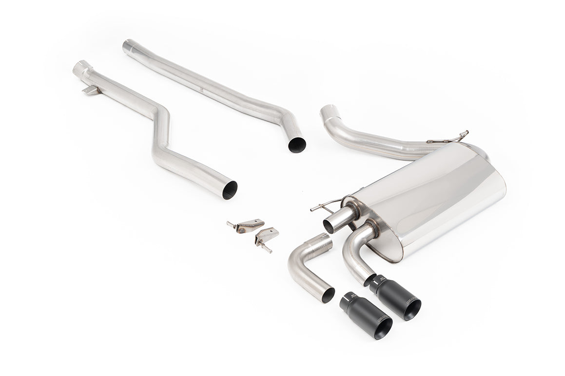 Milltek Sport BMW 3 Series Cat-back, Twin GT-80 Black (SSXBM1090)