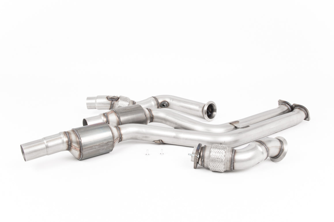 Milltek Sport Large Bore Downpipes and Hi-Flow Sports Cats - BMW 2 Series M2 Competition Coupé (F87) - Removes OE Primary Cats and OPF/GPF's and Replaces with 2 x 200CPSI High Flow Cats - Requires Stage 2 ECU Software - Must be fitted with Milltek Sport C