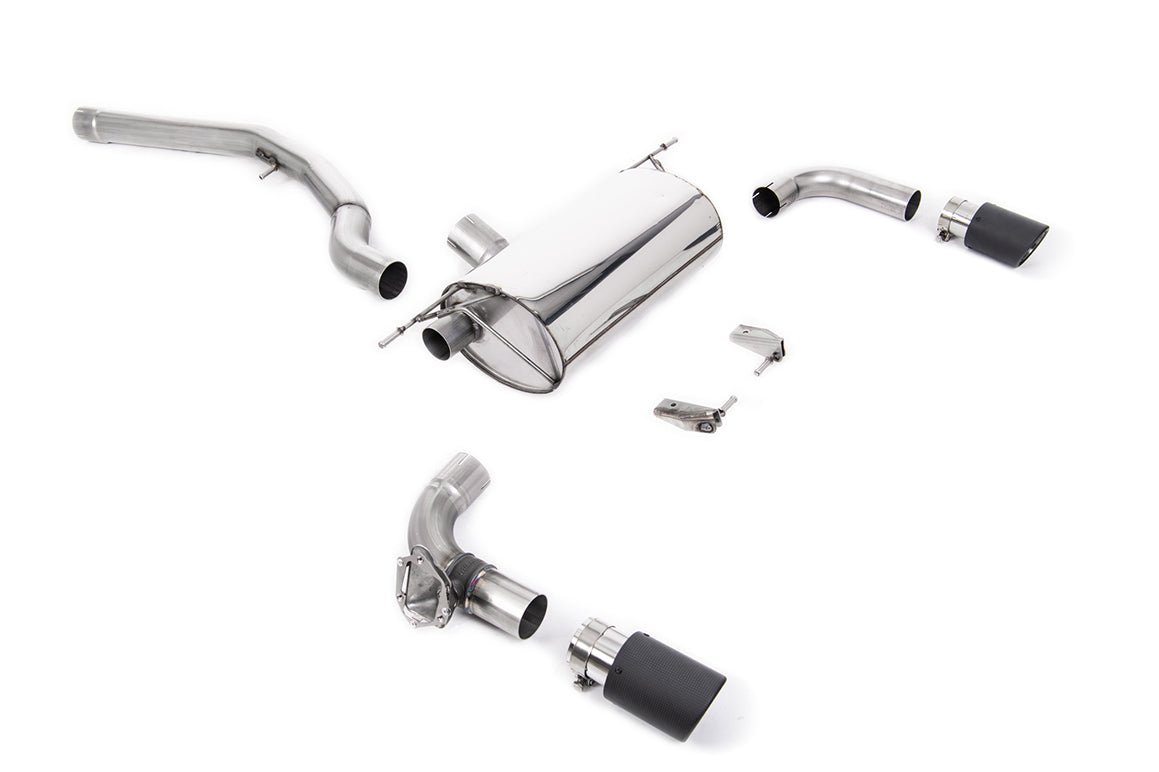 Milltek Sport BMW 2 Series Cat-back, GPF Back, Non-Res, Race, JET-90 Carbon (SSXBM1100)