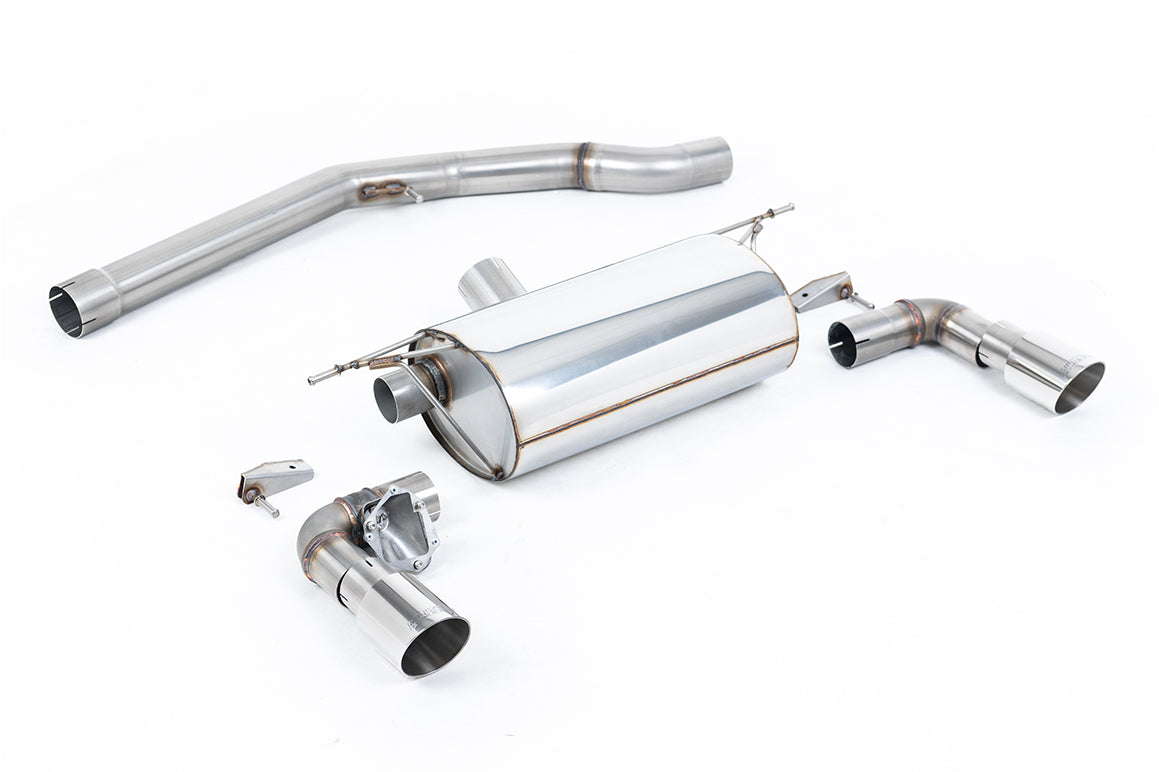 Milltek Sport BMW 1 Series Cat-back, GPF Back, Non-Res, Race, GT-90 Polished (SSXBM1106)