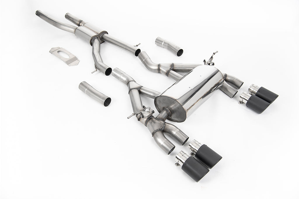 Milltek Sport BMW 3 Series / 4 Series Cat-back, OPF/GPF Back, JET-90 Carbon (SSXBM1122)