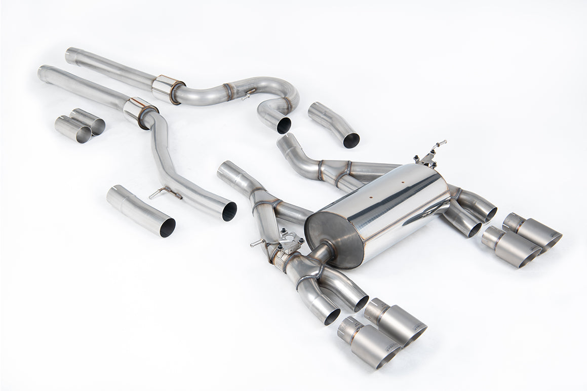 Milltek Sport Cat-back - BMW 3 Series / BMW 4 Series - Equal Length (Loudest) Titanium Tips - OE System requires cutting(Does not fit convertible models)