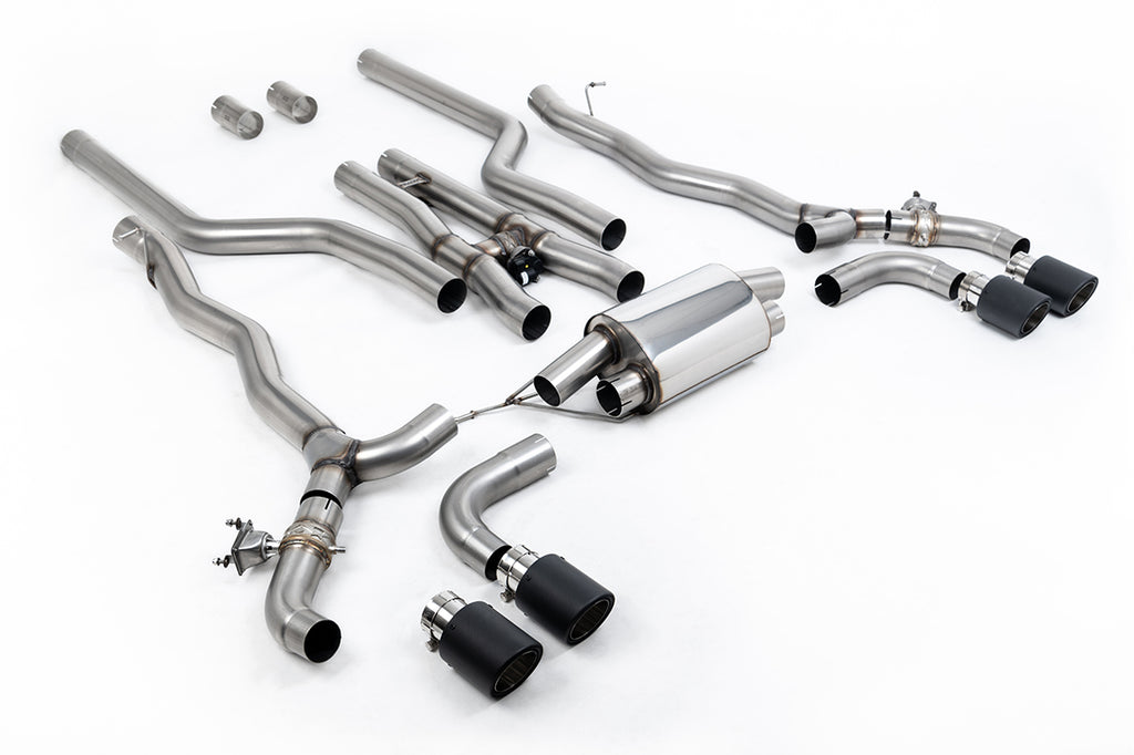 Milltek Sport BMW M5 F90 Cat-back, JET-100 Carbon (SSXBM1184)