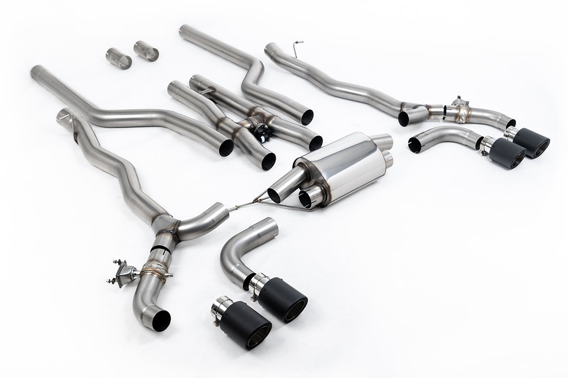 Milltek Sport BMW M5 F90 Cat-back, JET-100 Carbon (SSXBM1184)