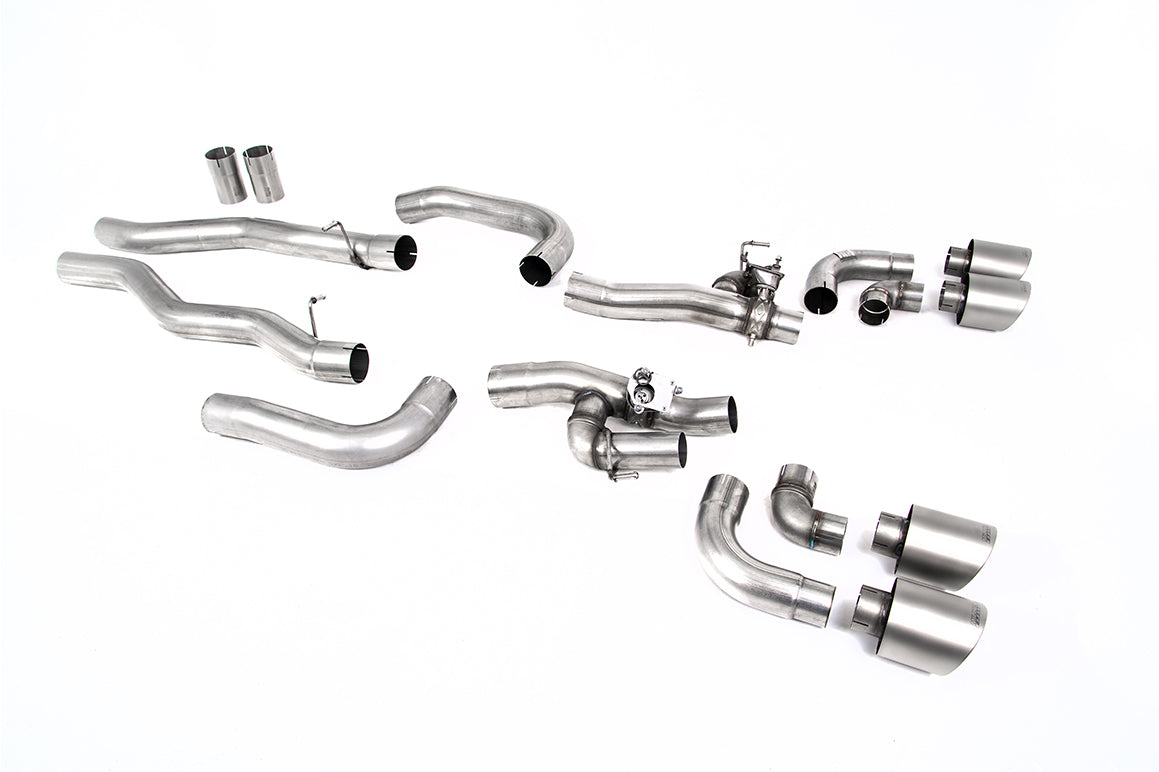 Milltek Sport BMW 8 Series OPF/GPF-back, Valved, GT-115 Brushed Titanium (SSXBM1187)