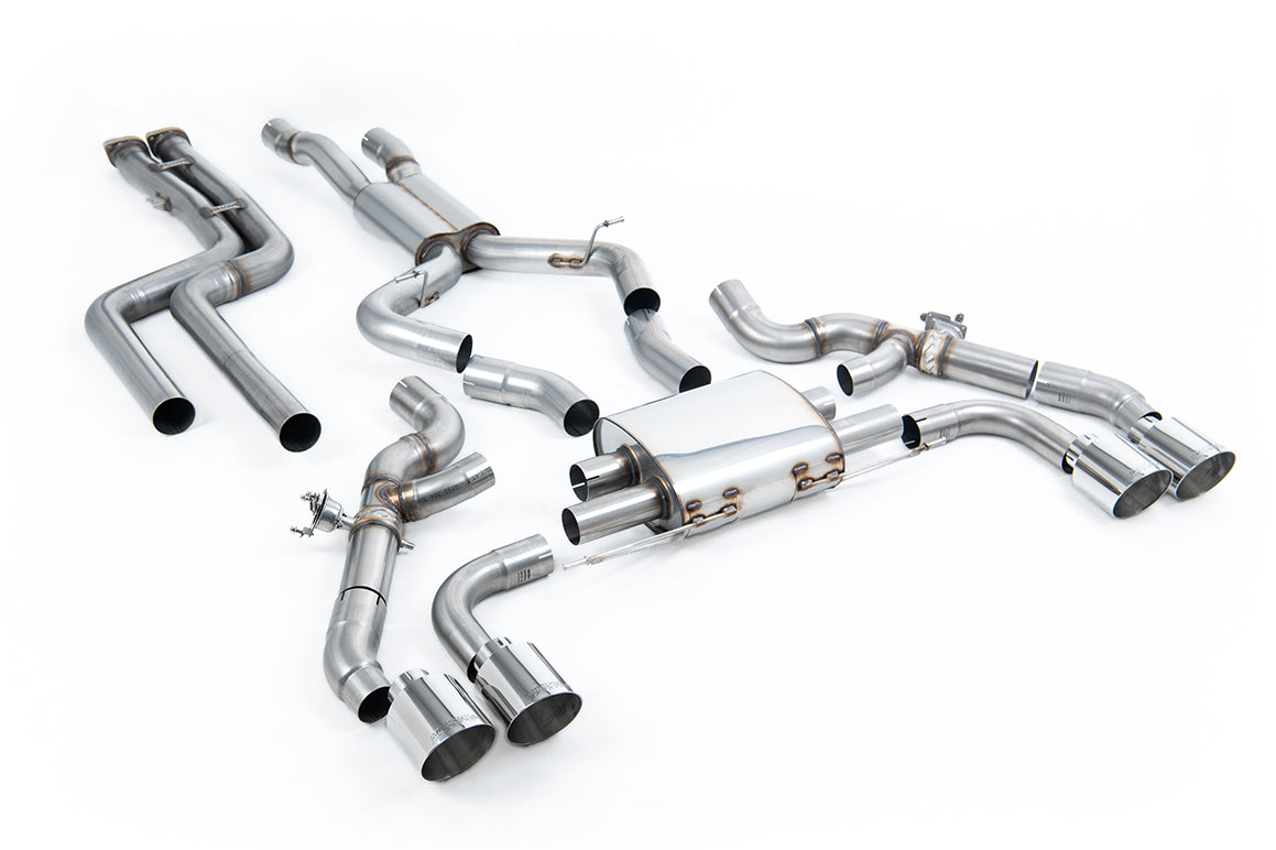 Milltek Sport BMW X3 Downpipe-back, Non-Res GT-115 Polished, OPF/GPF (SSXBM1199)